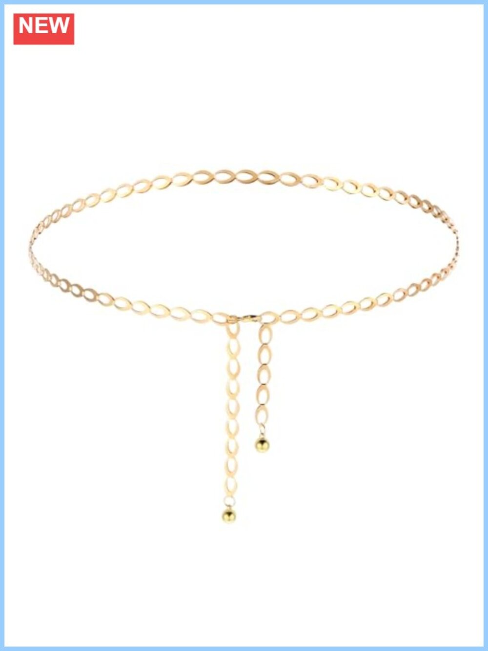 Metal Waist Chain Belt Women Adjustable Body Link Jewelry for Jean Dress